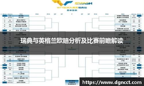 瑞典与英格兰欧赔分析及比赛前瞻解读
